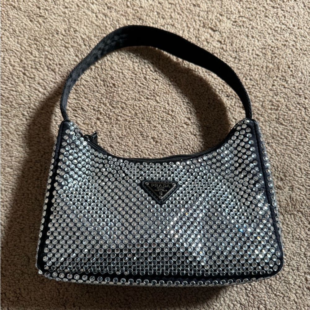 Prada rhinestone re-edition bag